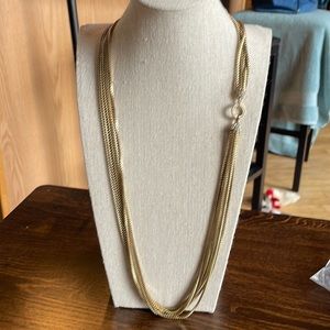 J. Crew Multi Strand Gold Necklace